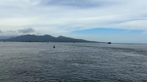 A wide shot of the ocean Stock Footage 311354039