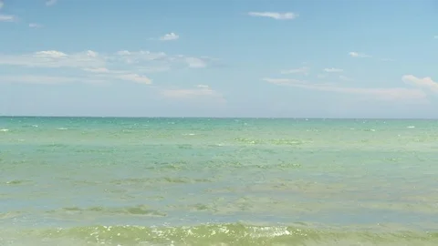 Wide shot of the ocean's waters Stock Footage 78978474
