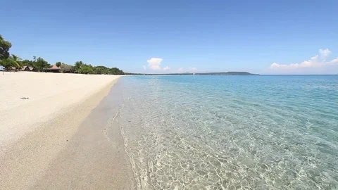 Wide Shot of Pristine Beach in Batangas, Philippines Stock Footage