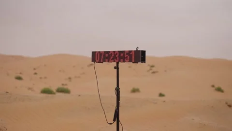 Wide shot of rally clock timer Stock Footage 303636511