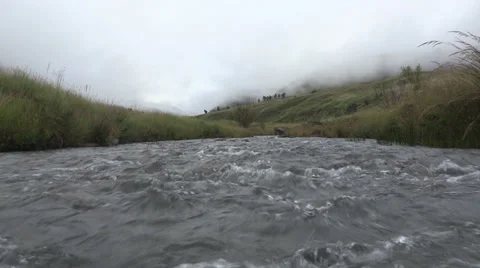 Wide shot of river Stock Footage 38434424