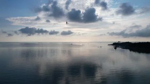 Wide Shot of Sea Level Stock Footage 339308911