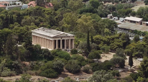 A wide shot of the Temple of Hephaestus 動画素材 64409046