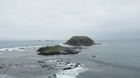 Wide Shot of Two island Stock Footage 57641083