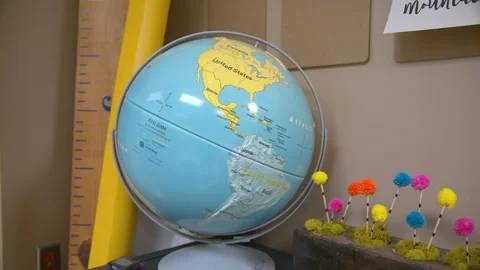 Wide Shot of World Globe Stock Footage 233280001
