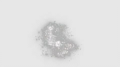 Wide Silver Dust Particle Plume With Alpha Channel Video stock 339302343