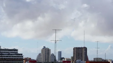 Wide Skyline Under Racing Clouds Stock-Footage 326594331