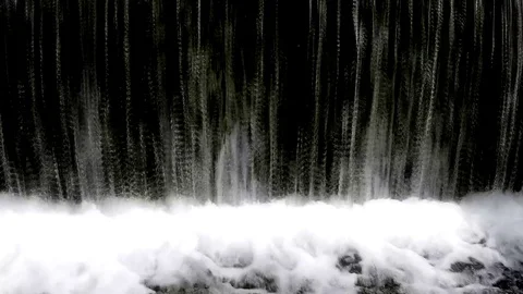 Wide smooth waterfall Stock Footage 77887788
