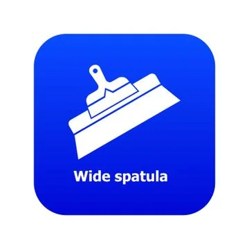 Wide spatula icon blue vector Stock Illustration