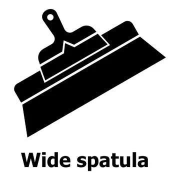 Wide spatula icon, simple black style Stock Illustration