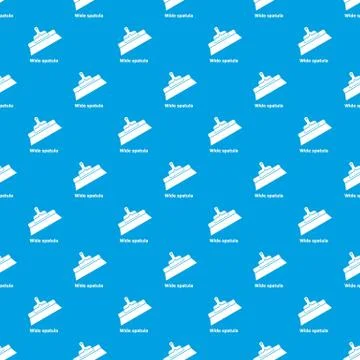 Wide spatula pattern seamless blue Stock Illustration