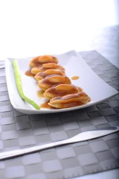 Wide spread of Abalone servings Stock Photos