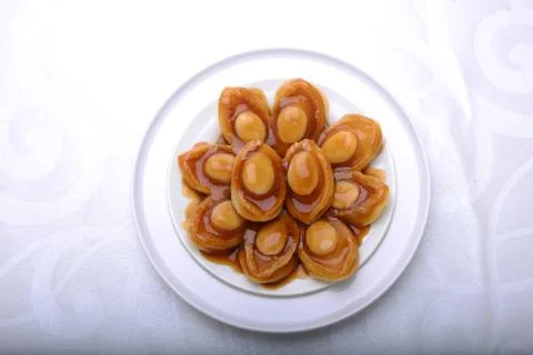 Wide spread of Abalone servings Foto stock