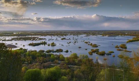 Wide-spread river Stock Photos