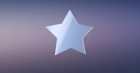 Wide Star Silver 3d Icon Stock Footage 69775974