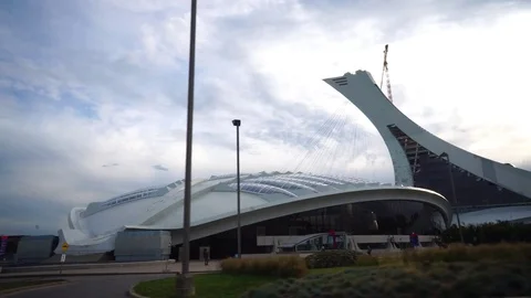 Wide Steadicam Display of The Olympic Stadium Video stock 81156811
