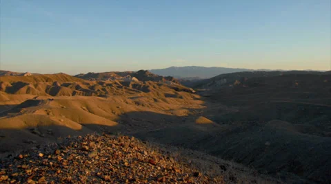 Wide time-lapse of shadows at sunset over Death Valley, USA Vídeo Stock 29792927