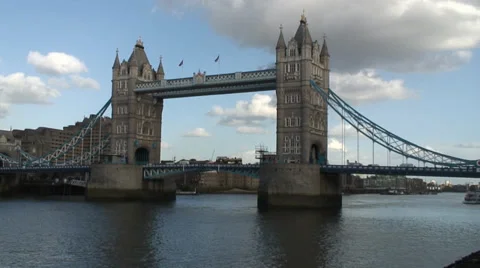 Wide of Tower Bridge 10 Stock Footage 35596534