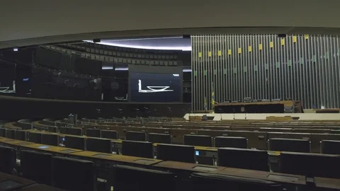 Wide tracking shot around the Lower House of the Chamber of Deputies in the Vídeos de archivo 126107618