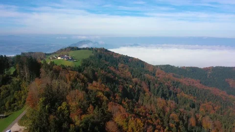Wide valley covered with clouds Stock Footage 122258103