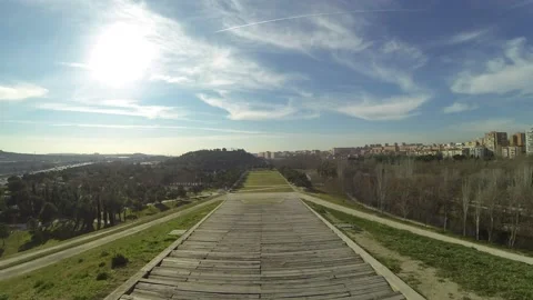 Wide view in 4K of a big park Stock Footage 169690260