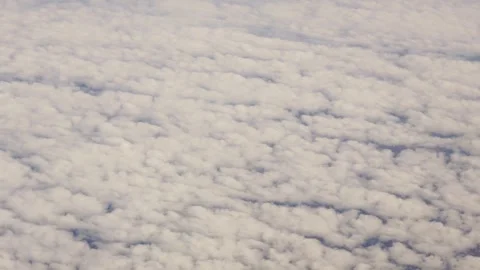 Wide View Across Cloudscape from High Altitude. Stock Footage 345102907