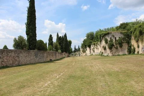 Wide view of ancient wall Stock Photos