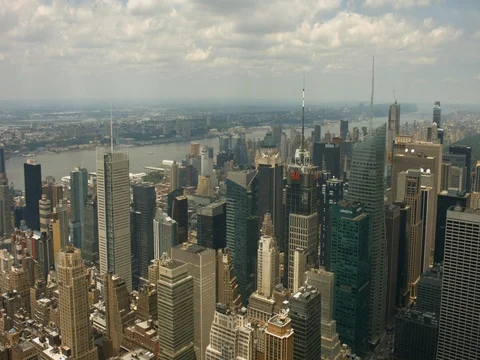 Wide View Angle of City New York City Video stock 76895539