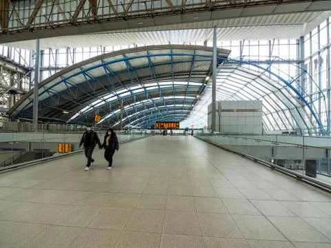 Wide view angle of Waterloo Station. Stock Photos