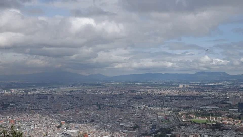 Wide view of Bogota Stock Footage 93625638