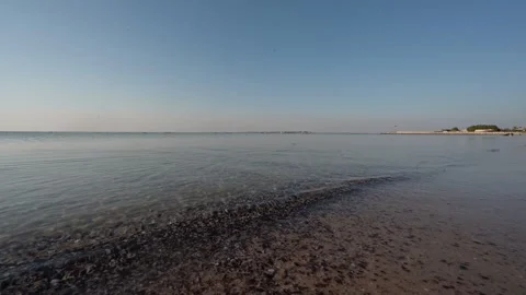 Wide View of Half Moon Beach on the Arabian Gulf, Al Khobar, Saudi Arabia Stock Footage 320965919