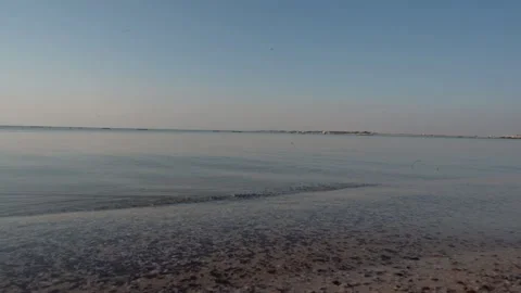 Wide View of Half Moon Beach on the Arabian Gulf, Al Khobar, Saudi Arabia Stock Footage 320966190