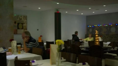 Wide view of indian restaurant Stock Footage 167268218