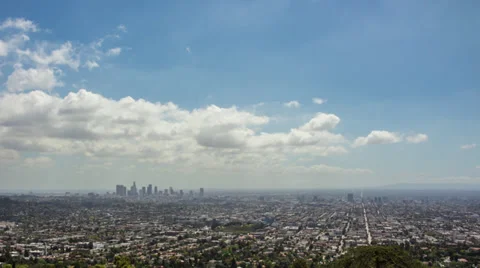 Wide View of LA in Time Lapse Video stock 37568920