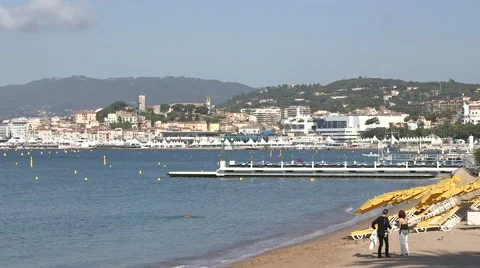 WIDE VIEW OVER CANNES Stock Footage 45739928