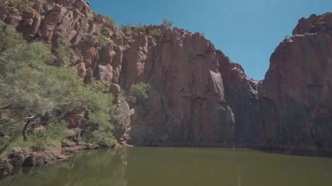 Wide View of Python Pool, Western Australia Stock Footage 315972607