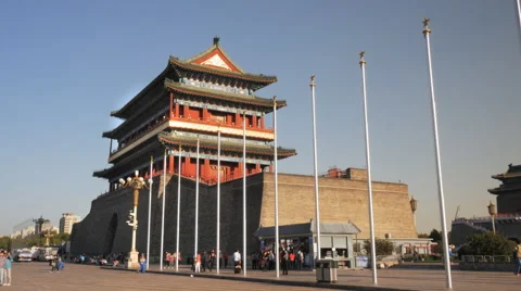 Wide view of the qianmen gate, beijing Video stock 59679283