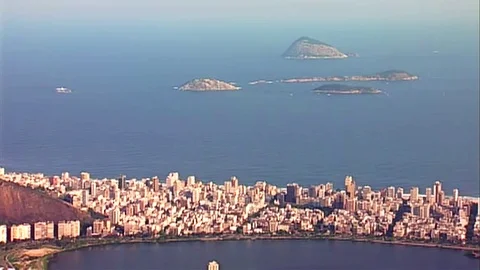 Wide view of Rio, Brazil 스톡 동영상 80168575