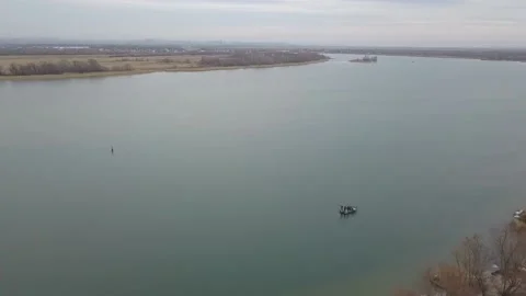 Wide view of the river from a height Video stock 150520144