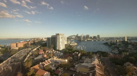 Wide View of Sydney Harbour Stock Footage 54353949