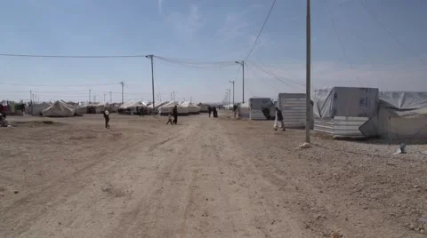 Wide View From Zaatari Camp Stock Footage 66755226