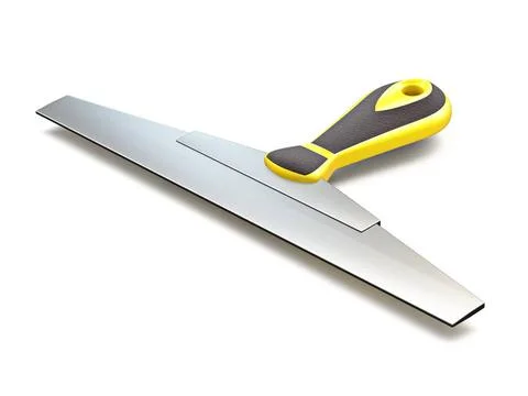 Wide wall scraper tool 3D Wide wall scraper tool 3D render illustration is... Stock Photos