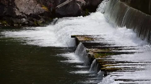 Wide Waterfall Stock Footage 49040449