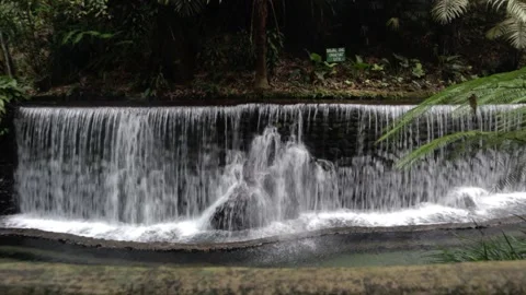 Wide Waterfall in Pristine Natural Setting 動画素材 236142337