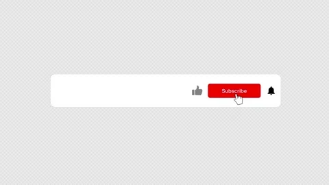 Wide White Banner Subscribe Button Lower Third Stock Footage 340874075