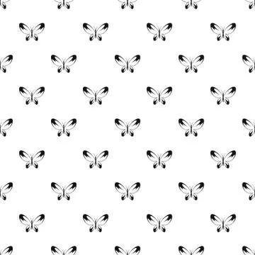 Wide wing butterfly pattern seamless vector Stock Illustration