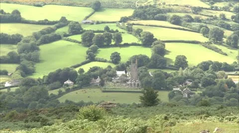 Widecombe Church Video stock 8911226