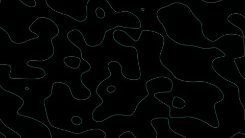Widely Spaced Contour Lines Move Across An Open Dark Field Stock-Footage 344514279