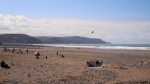 Widemouth Bay Cornwall Stock Footage 99229548
