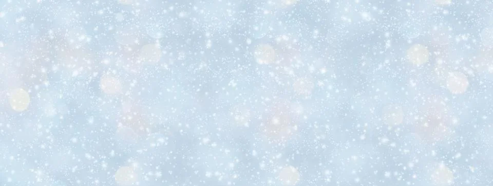 Widescreen background for winter holidays. Light blue blurred abstract 写真素材
